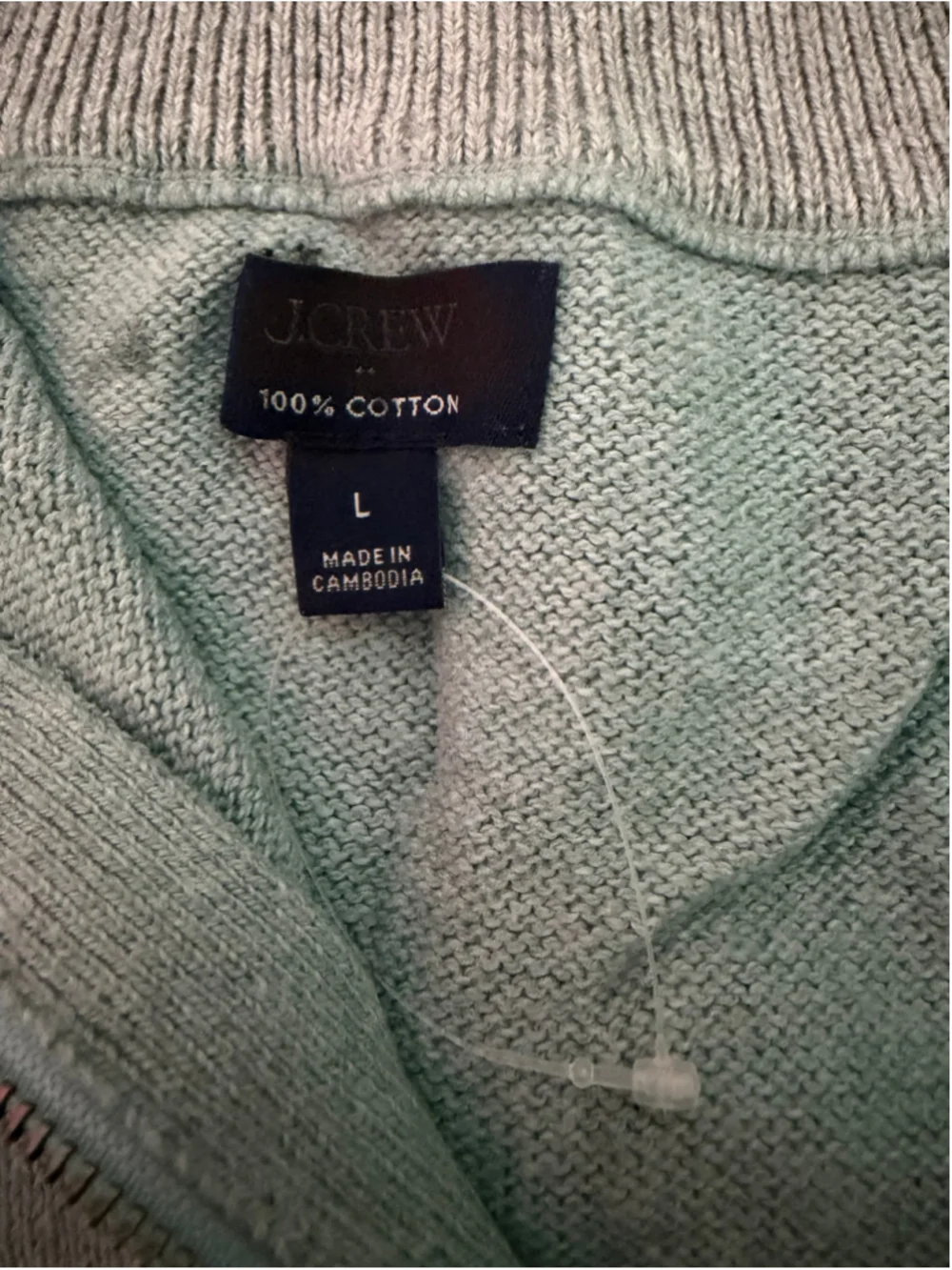 NWT J.Crew Cotton quarter-zip sweater in large